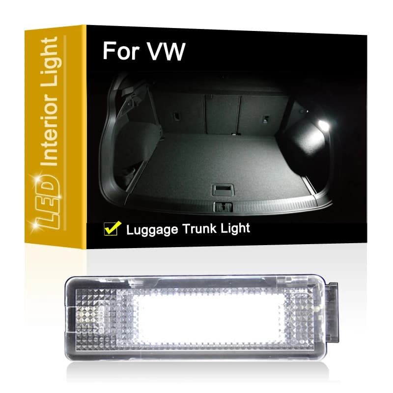 12V LED Luggage Trunk Lamp For VW Tiguan Touran Transporter Caddy Campmob Passat CC White Luggage Compartment Light Assembly