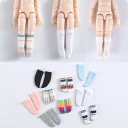 Ob11 Socks Knee Socks Striped Socks for MOLLY,OB22 ,GSC,1/8 1/12bjd Dolldoll Accessories
