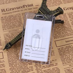 1 Pcs Horizon/vertical Acrylic Transparent Bank Credit Card Holders Badge Holder Bus Card ID Holders High quality Wholesale
