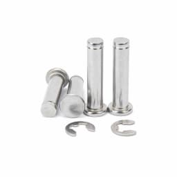 1/5pc M3 M4 M5 M6 M8 M10 M12 A2 Stainless Steel Flat Head Bearing Cylindrical Positioning Axis Roll Dowel Pin With Shaft Circlip