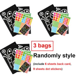 Children Colorful Round Dot Puzzle Stickers Cartoon Animal Mosaic Puzzle Stickers Patience Training DIY Education Toys Kids Gift