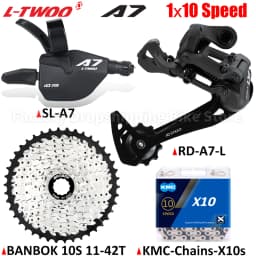 LTWOO A7 1x10 Speed MTB Groupset Shift Lever Rear Derailleur X10 Chain 11-42/46/50T Cassette 10V Derailleur Set