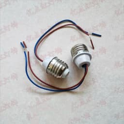 E14 E27 Lead Power Lamp Holder 220V E14 E27 Lamp Holder Screw with Wire Plastic LED Lampholder for Crystal Lighting Modification