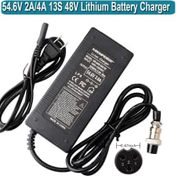 54.6V 2A 4A Power Supply Adapter Charger 3 Prong Jack GX16 for 48V Electric Hoverboard Health Care 13S Lithium Battery Charger