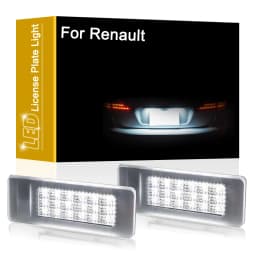 LED Number Plate Lamp For Renault Koleos Clio Logan Sandero Talisman Trafic Stanga Samsung White License Plate Light Assembly