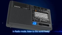 XHDATA D-368 FM Radio BT Portable AM FM SW 12 Bands Stereo Radio Receiver Wireless Pocket Bluetooth-compatible USB TF MP3 Player