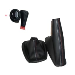 5 6 Speed Manual MT Gear Shift Knob With Real Leather Handbrake Gaiter Shift Boot For BMW 3 Series E36 E46 M3