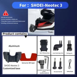 TUYU For SHOEI Hornet ADV GT Air 2 X15 X14 Z8 Z7 Customized CNC Aluminium Helmet Chin Mount for GoPro Insta360 DJI Accessories
