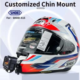 TUYU For SHOEI Hornet ADV GT Air 2 X15 X14 Z8 Z7 Customized CNC Aluminium Helmet Chin Mount for GoPro Insta360 DJI Accessories