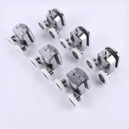 23mm/25mm/27mm Shower Door Rollers Zinc Alloy Double-Wheel Sliding Shower Door Roller Bearing Wheel Runners Replacement