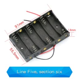 1PCS 1 2 3 4 5 6 Way Battery Box No. 5 Slots Battery Holder For 1/2/3/4/8 X Box Holder Without Switch Cover