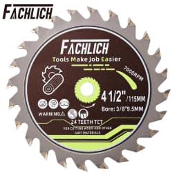 FACHLICH Dia115mm Cutting Disc Aluminum Metal Copper Wood PVC Pipe Concrete Marble Stone Saw Blade Bore9.5mm 4.5inch Plate