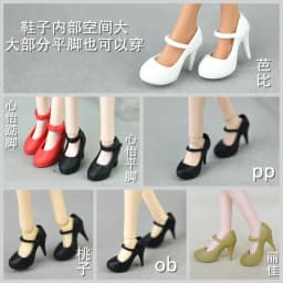 30cm doll shoes / white green red pink black High heel shoes for 1/6 blythe xinyi BJD BB licca doll / doll accessories