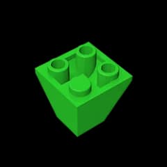 Gobricks GDS-1040 Slope, Inverted 45 2 x 2 Double Convex compatible with lego 3676 DIY children's DIY Educational Building Block