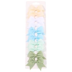 10Pcs/Set New Solid Ribbon Bowknot Hair Clips For Cute Baby Girls Handmade Bows Hairpin Barrettes Headwear Kids Hair Accessories