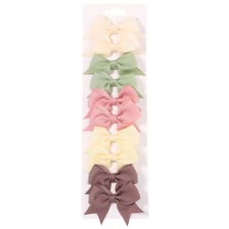 10Pcs/Set New Solid Ribbon Bowknot Hair Clips For Cute Baby Girls Handmade Bows Hairpin Barrettes Headwear Kids Hair Accessories