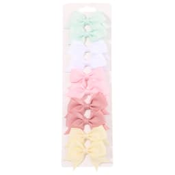 10Pcs/Set New Solid Ribbon Bowknot Hair Clips For Cute Baby Girls Handmade Bows Hairpin Barrettes Headwear Kids Hair Accessories