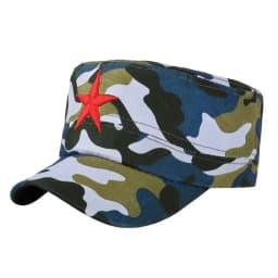 Unisex Cotton Men Cap Spring Summer Beach Outdoor Street Street Cool Church Sunhat Flat Top Hat With Red Star Dropshipping