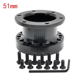 Universal Steering Wheel Hub Spacer 13/51/76/101/128 mm Steering Wheel Hub Boss Kit Adapter Spacer Black