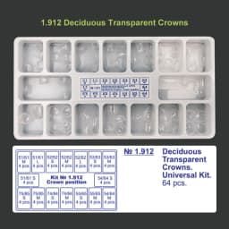 64pcs/box Dental Transparent Crowns Child Deciduous 1.912 Posterior and Anterior Teeth of Adult Dental Crowns Russia Russia