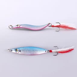 1PCS 3D 42-70mm 5-30g Fishing Spoon Lure Single Hook Artificial Metal Hard Bait Trout S-shaped Spinner Sequins Fishing Tackle