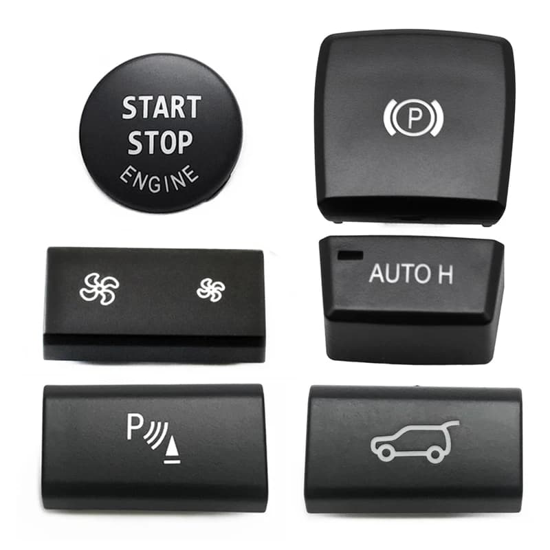 Car Dashboard Ac Ventilated Buttons Auto Ignition Parking Swithes Trunk Unlock Push Button Cover For BMW X5 E70 X6 E71 E72