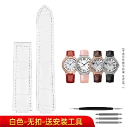 Deep blue Genuine Leather Watchband for Cartier Blue Balloon Convex mouth Belt Women's Strap 14 16 18 20mm Watch Accessories