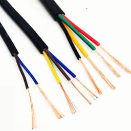 PVC cable 26 24 22 20AWG 2 3 4 5 6 10 8 12 14 16cores sheathed copper wire conductor electric RVV cable black soft sheathed wire