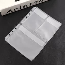 A5 A6 PVC Transparent Loose-leaf Bag Hand Book Storage Document Bag Information Notepad Business Card Book Bag