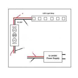 12V-24V Mini 3 Keys Single Color LED Controller Brightness Dimmer for LED 3528 5050 Strip Light