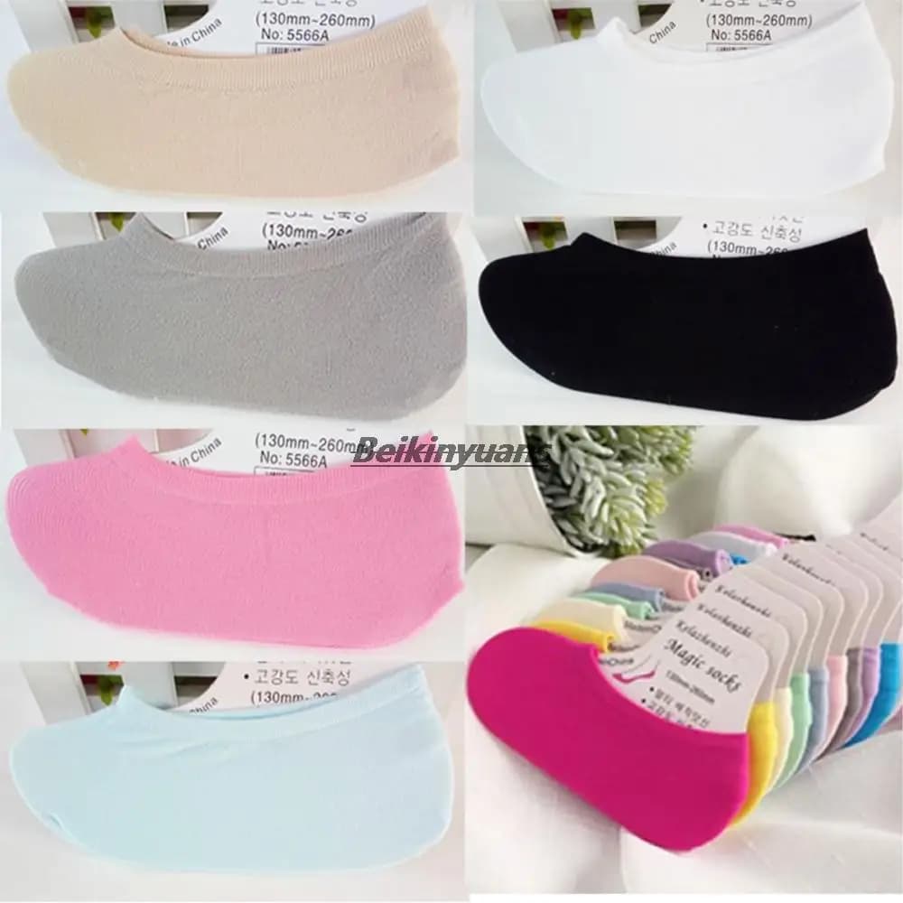 Magic Socks Shallow Mouth Invisible Kids Boat Socks Silicone Anti-skid Baby Girl Socks Spring Summer Super Elastic Thin Velvet