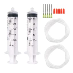 50Pack Syringes with 14ga-23ga Blunt Tip Needles With Syringe Caps and Needle Caps for Refilling and Measuring Liquids Oil