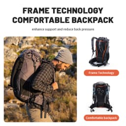 Naturehike Hiking Backpack Outdoor Sports Bag 60+5L Large Capacity Ergonomic Design Backpack Camping Travel Waterproof Bagpack