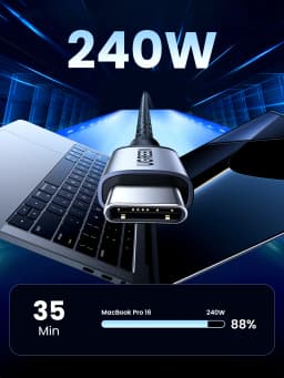 UGREEN PD3.1 240W USB Type C Charge Cable for iPhone 17 16 15 Samsung S25 MacBook Laptop Power Line 5A USB C Cable Charging Cord