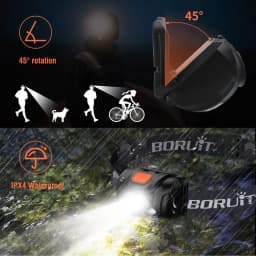 BORUiT H09 LED Mini Headlamp White Red ABS Headlight IPX4 Waterproof Head Torch Use AAA Battery Fshing Hunting Lantern