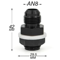 Aluminum Fuel Cell Bulkhead Fitting AN6 AN8 AN10 Accessories Black Fuel Cell Bulkhead Adapter Fitting