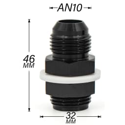 Aluminum Fuel Cell Bulkhead Fitting AN6 AN8 AN10 Accessories Black Fuel Cell Bulkhead Adapter Fitting