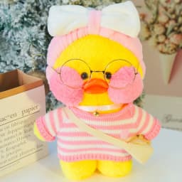 30cm Cute LaLafanfan Cafe Duck Plush Toy Kawaii LaLafanfan Duck Doll Soft Stuffed Animal Plush Pillow Birthday Gifts for Kids