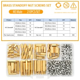 M2 M2.5 M3 M4 Hex Brass Standoff PCB Motherboard Spacer Screw Nut Thread Pillar Mount Male Female Spacer Bolt Assortment Kit