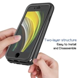 For iPhone SE2 2020 Shockproof Clear PC Case Screen Protector TPU Bumper Cover for iPhone SE 3 2022,iPhone 7/8 Case