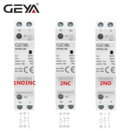 GEYA GYHC Din Rail Household Contactor AC24V 48V 110V 220V 2P 25A 2NC 2NO 1NO1NC 50/60Hz