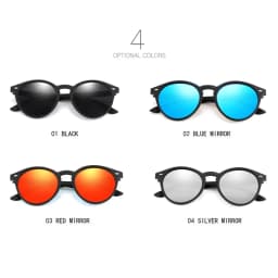 Fashion Round Sunglasses Men Women Classic Vintage Black Driving Sun Glasses Circle Oval Designer Retro Sunglass