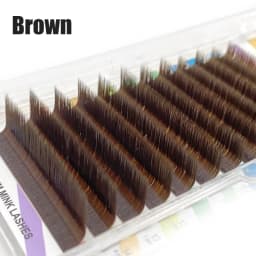 NATUHANA L/LU(M) Curl Auto Fans Colored Lashes Easy Fan Color Eyelash Extension L-Shaped Individual Mink Eyelashes Makeup