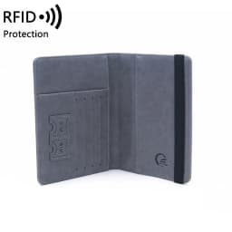 Unisex PU Leather Passport Holder - RFID Blocking Travel Wallet for Credit/ID Cards & Tickets (Men & Women)