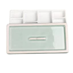 Ceramic Square Palette Multi-grid Watercolor Oil Paint Tray Adult Beginner Portable Art Supplies Jingdezhen Firing