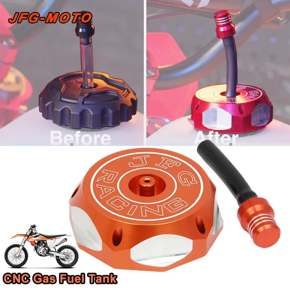 For KTM SX EGS EXC MXC EXC LC4 50 85 360 380 400 440 450 525 560
125 200 250 300 350 Enduro Motorcycle CNC Fuel Tank Cap Cover