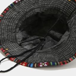 2022 Cotton National Wind Solid Color Bucket Hat Outdoor Travel Sun Cap For Men And Women 15