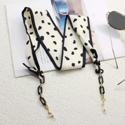 Bohemi Acrylic Glasses Chain Ribbon Mask Lanyard Printing Silk Scarf Casual Eyeglass Chain Neck Glasses Accessories