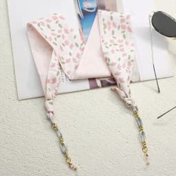 Bohemi Acrylic Glasses Chain Ribbon Mask Lanyard Printing Silk Scarf Casual Eyeglass Chain Neck Glasses Accessories