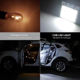 2X Car Interior Reading Dome Accessories Trunk Reverse Led T10 COB W5W C5W 12V 24Led Panel Lamp Door Festoon License Plate Light